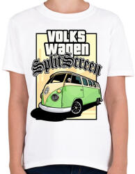 printfashion VolksWagen SplitScreen - Gyerek póló - Fehér (4596997)