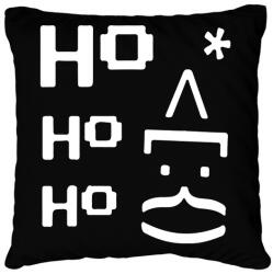 printfashion Ho ho ho Mikulás - Párnahuzat, Díszpárnahuzat - Fekete (14912029)