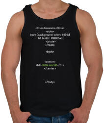 printfashion HTML - Férfi atléta - Fekete (683009)