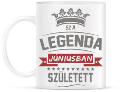 printfashion Ez a legenda júniusban született - Bögre - Fehér (2459926)