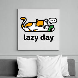 printfashion Lazy Day - Vászonkép - Fehér (10804611)