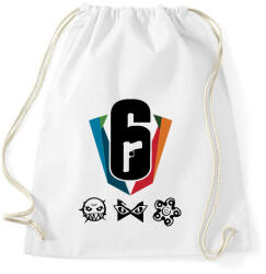 printfashion Rainbow Six - Sportzsák, Tornazsák - Fehér (1728573)