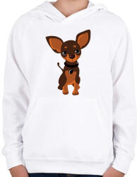 printfashion Chihuahua - Csivava - Gyerek kapucnis pulóver - Fehér (12070531)