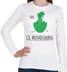 printfashion Lil Brothersaurus - Női hosszú ujjú póló - Fehér (14065989)