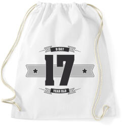 printfashion b-day-17-dark-lightgrey - Sportzsák, Tornazsák - Fehér (507106)