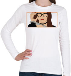 printfashion Az örökösnő álarca mögött - Anna - Női hosszú ujjú póló - Fehér (6574685)