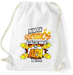 printfashion Szuperhős apa - Sportzsák, Tornazsák - Fehér (5383626)
