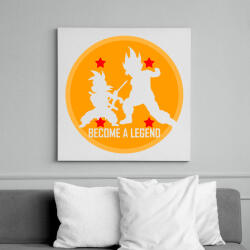 printfashion Dragon Ball - Légy Legenda! - Vászonkép - Fehér (6624207)