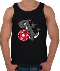 printfashion Szerelmes sárkány - Férfi atléta - Fekete (4260954)