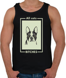 printfashion ALL CATS BITCHES - Férfi atléta - Fekete (1571943)