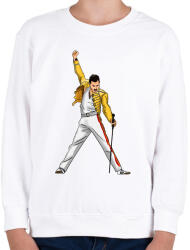printfashion Freddie Mercury - Gyerek pulóver - Fehér (16832920)