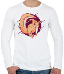 printfashion Mókus - Férfi hosszú ujjú póló - Fehér (4201894)