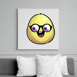 printfashion Szemüveges_Citrom_Vicces - Vászonkép - Fehér (14141293)