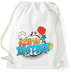 printfashion Szuper tesó - Sportzsák, Tornazsák - Fehér (2141698)