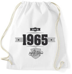 printfashion born-in-1965-(dark&lightgrey) - Sportzsák, Tornazsák - Fehér (470943)