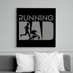 printfashion Running dad - Vászonkép - Fekete (13699862)