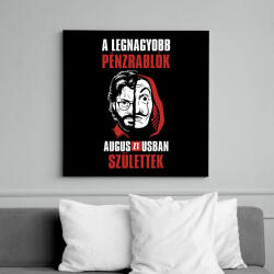 printfashion A legnagyobb pénzrablók augusztusban születtek - Vászonkép - Fekete (6657290)