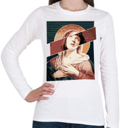 printfashion Szűz Mia - Női hosszú ujjú póló - Fehér (1893543)