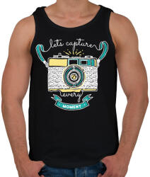 printfashion Retro fényképező - Férfi atléta - Fekete (410002)