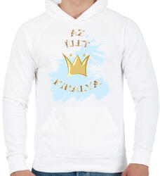 printfashion Az élet királya - Férfi kapucnis pulóver - Fehér (16095935)