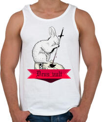 printfashion Deus vult - A gyilkos nyúl - Férfi atléta - Fehér (2344305)
