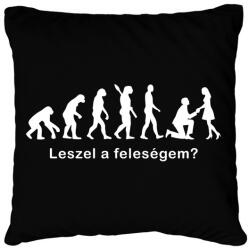 printfashion Emberi evolúció - Párnahuzat, Díszpárnahuzat - Fekete (5181387)