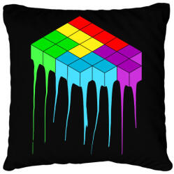 printfashion Tetris - Párnahuzat, Díszpárnahuzat - Fekete (6388193)