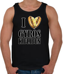 printfashion I love Gyros kifliben - Férfi atléta - Fekete (9457890)