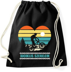printfashion Biciklis szerelem - Sportzsák, Tornazsák - Fekete (8520730)