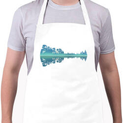 printfashion Gitár tükörkép - Kötény - Fehér (14737381)