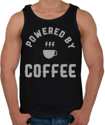 printfashion Powered by Coffee - Férfi atléta - Fekete (1082612)
