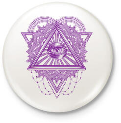 printfashion Mindent látó szem - Kitűző, hűtőmágnes - Fehér (3084166)