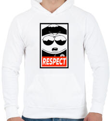 printfashion Cartman - Férfi kapucnis pulóver - Fehér (1668450)