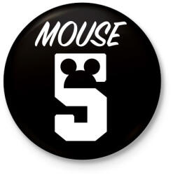printfashion Mouse 5 - Kitűző, hűtőmágnes - Fekete (3094567)