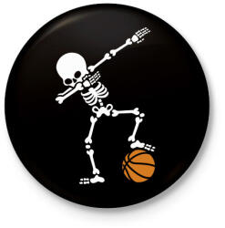 printfashion DAB basketball - Kitűző, hűtőmágnes - Fekete (3102663)