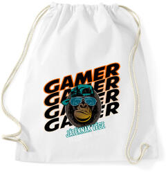 printfashion kong gamer - Sportzsák, Tornazsák - Fehér (6133480)
