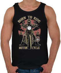 printfashion Született motoros - Férfi atléta - Fekete (325845)