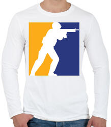 printfashion CS2 logó - Férfi hosszú ujjú póló - Fehér (14219879)