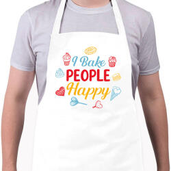 printfashion I bake people happy - Kötény - Fehér (7247867)