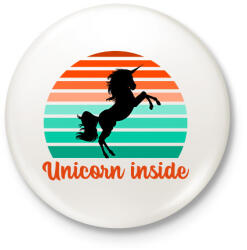 printfashion Unicorn inside - Kitűző, hűtőmágnes - Fehér (11592682)