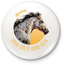 printfashion Lovas szív - Appaloosa - Kitűző, hűtőmágnes - Fehér (7190262)