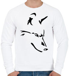 printfashion Farkas - Férfi pulóver - Fehér (5036677)