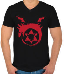 printfashion Homunculus - Férfi V-nyakú póló - Fekete (16037720)