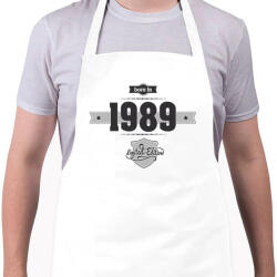 printfashion born-in-1989-(dark&lightgrey) - Kötény - Fehér (4902019)