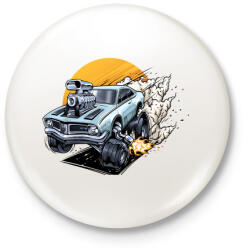 printfashion muscle-car - Kitűző, hűtőmágnes - Fehér (3089861)