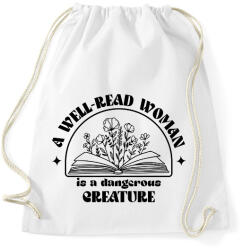 printfashion Well-read woman - Sportzsák, Tornazsák - Fehér (15706220)