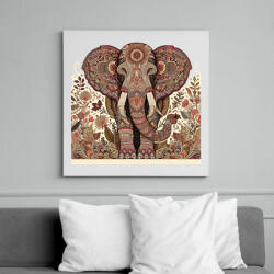 printfashion Elefánt - Vászonkép - Fehér (14893711)