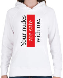 printfashion Your nudes - Telefontok - Női kapucnis pulóver - Fehér (7005788)