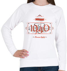 printfashion since-1940-red-black - Női pulóver - Fehér (524570)