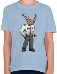 printfashion Deer Security - Gyerek póló - Világoskék (864523)